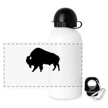 Bison - Panorama Trinkflasche mit Deckel 500 ml - Weiß - Vorne