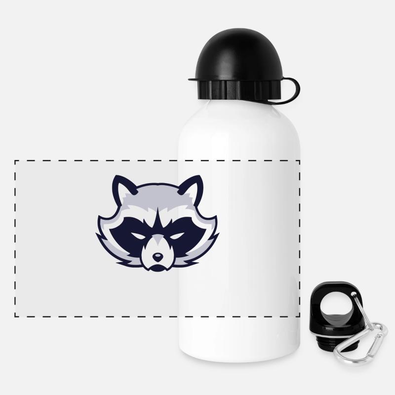 Racoon - Gourde panoramique avec couvercle 500 ml - blanc