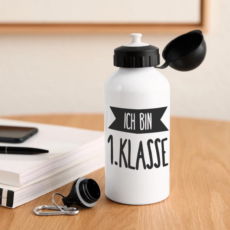Ich bin 1 Klasse Panorama Trinkflasche mit Deckel 500 ml