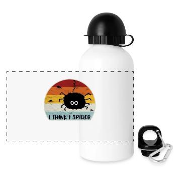 I Think I Spider Retro - Panoramic Thermal Bottle with Lid 500 ml - white - Front