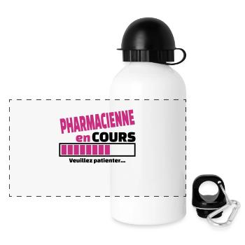 pharmacienne en cours - Gourde panoramique avec couvercle 500 ml - blanc - Devant