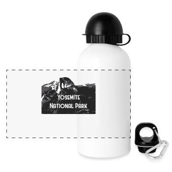 Yosemite National Park - Panorama Trinkflasche mit Deckel 500 ml - Weiß - Vorne