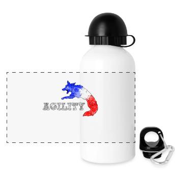 Beweglichkeit Grenze Frankreich - Panorama Trinkflasche mit Deckel 500 ml - Weiß - Vorne
