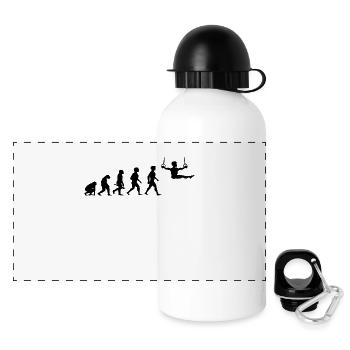 Evolution Gymnastik Turnen Akrobatik Geräteturnen - Panorama Trinkflasche mit Deckel 500 ml - Weiß - Vorne