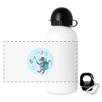 Malous Schulstart-Accessoires - Panorama Trinkflasche mit Deckel 500 ml - Weiß - Vorne