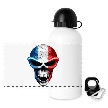 skull france - Gourde panoramique avec couvercle 500 ml - blanc - Devant