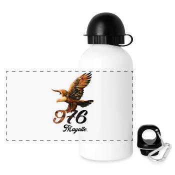 T-shirt Mayotte 976 Aigle Coton Bio Homme - Gourde panoramique avec couvercle 500 ml - blanc - Devant
