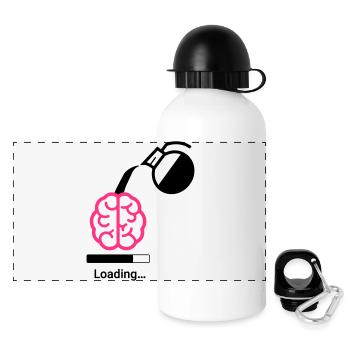 Coffee charging status - Panoramic Thermal Bottle with Lid 500 ml - white - Front