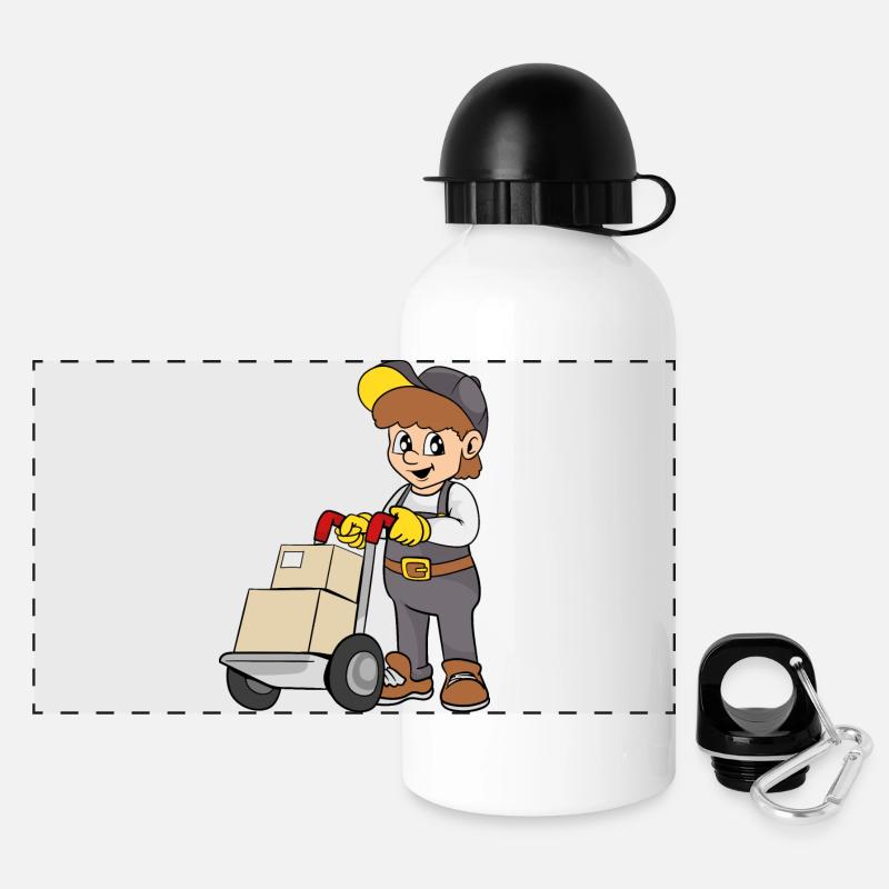 fournisseur - Gourde panoramique avec couvercle 500 ml - blanc