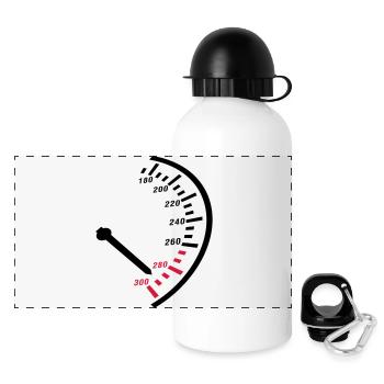 speed__f2 - Panorama Trinkflasche mit Deckel 500 ml - Weiß - Vorne