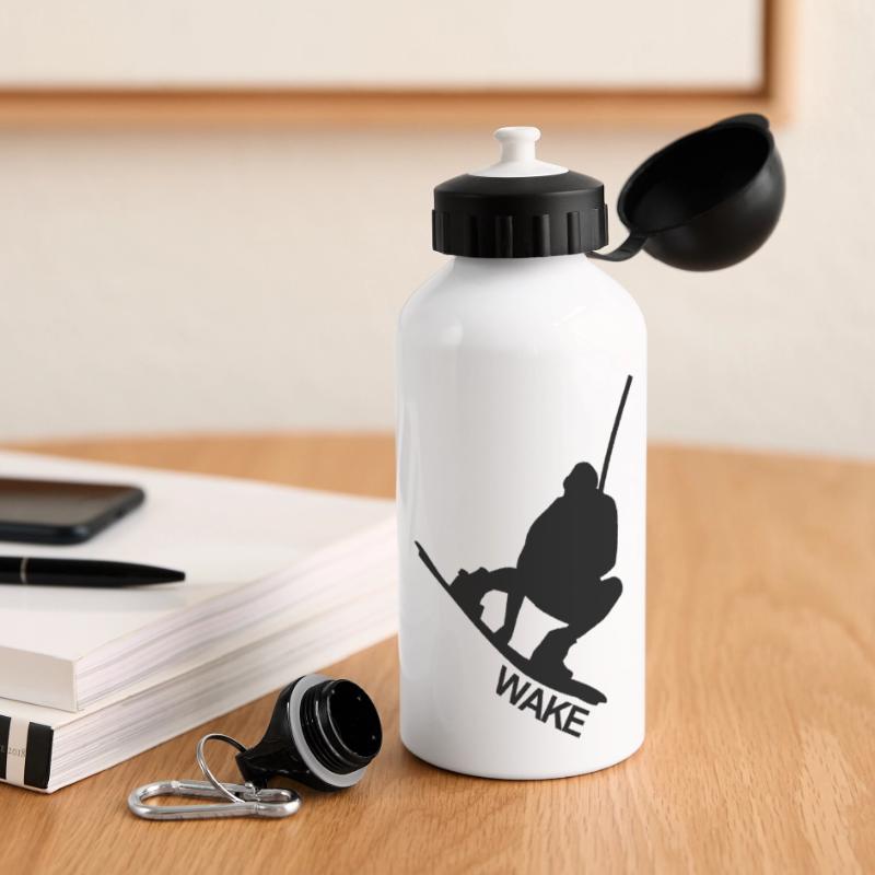 WAKEBOARD, WAKE, eau, câble, Raley, EAU,Invert Gourde panoramique avec couvercle 500 ml