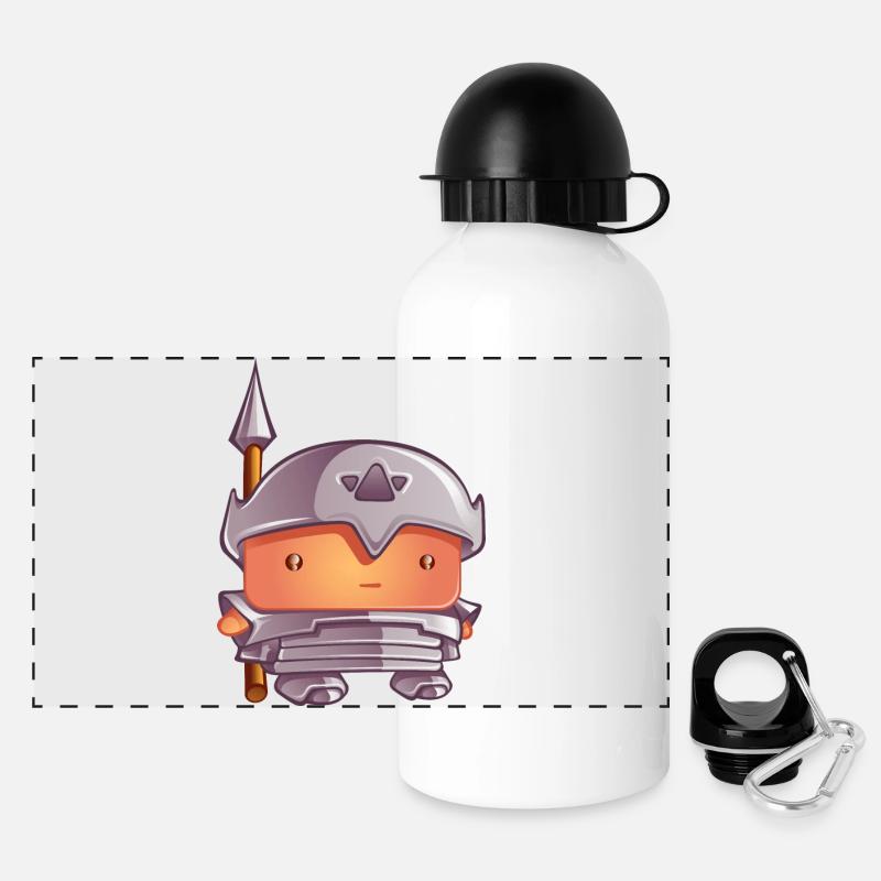 Burgwächter - Panorama Trinkflasche mit Deckel 500 ml - Weiß