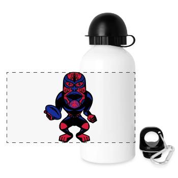rugby mask - Panoramic Thermal Bottle with Lid 500 ml - white - Front