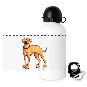 Mignon Rhodesian Ridgeback - Gourde panoramique avec couvercle 500 ml - blanc - Devant