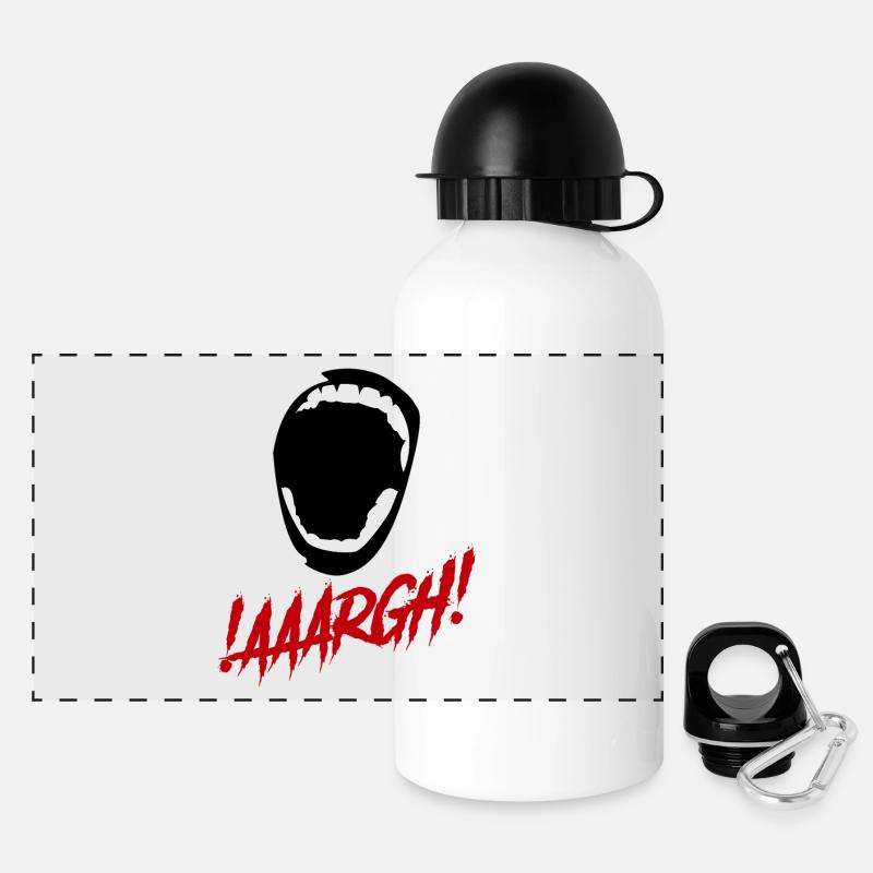 Argh!!! Shout!!! - Panoramic Thermal Bottle with Lid 500 ml - white