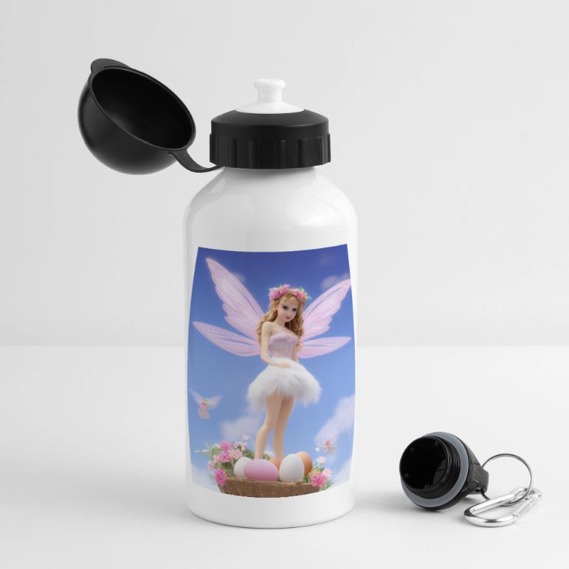 Retro style Pixie on Egg- Easter Panoramic Thermal Bottle with Lid 500 ml