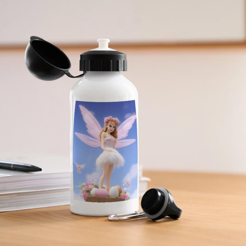 Retro style Pixie on Egg- Easter Panoramic Thermal Bottle with Lid 500 ml