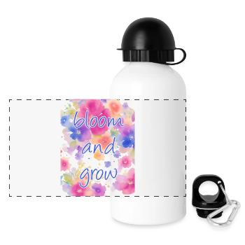 bloom and grow - Panorama Trinkflasche mit Deckel 500 ml - Weiß - Vorne