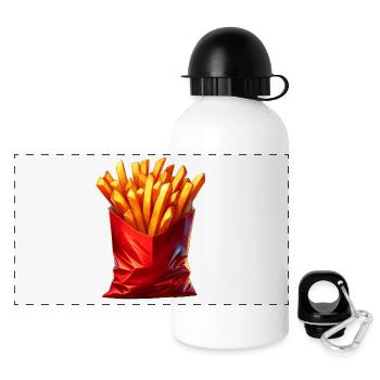 French fries - Panoramic Thermal Bottle with Lid 500 ml - white - Front