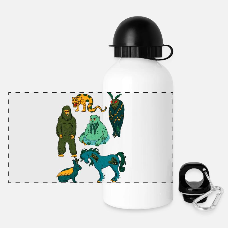 Mythique Creatures_Collection Imprimer - Gourde panoramique avec couvercle 500 ml - blanc