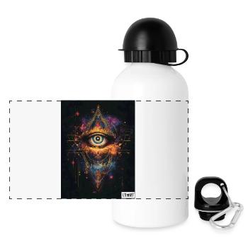 The ThirdEye - Panorama Trinkflasche mit Deckel 500 ml - Weiß - Vorne