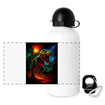 Volcano Tyrant in Neon Fire - Panoramic Thermal Bottle with Lid 500 ml - white - Front