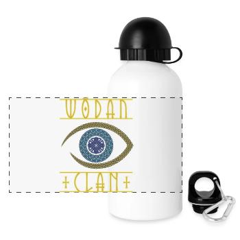 Odin Wikinger-Auge - Panorama Trinkflasche mit Deckel 500 ml - Weiß - Vorne