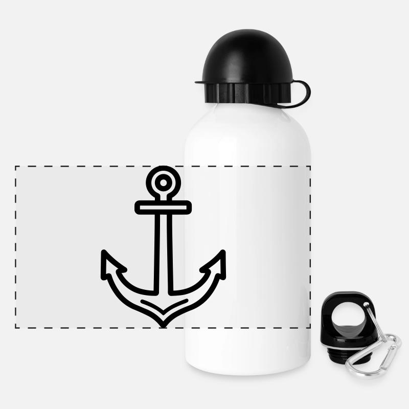 ancre - Gourde panoramique avec couvercle 500 ml - blanc