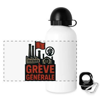 General strike - Panoramic Thermal Bottle with Lid 500 ml - white - Front