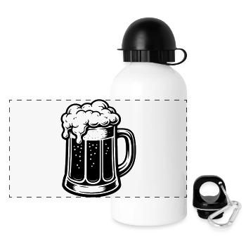 Beer stone - Panoramic Thermal Bottle with Lid 500 ml - white - Front