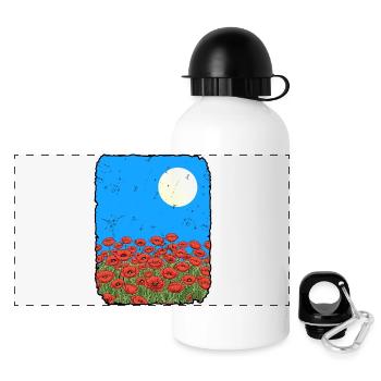 poppies - Panoramic Thermal Bottle with Lid 500 ml - white - Front