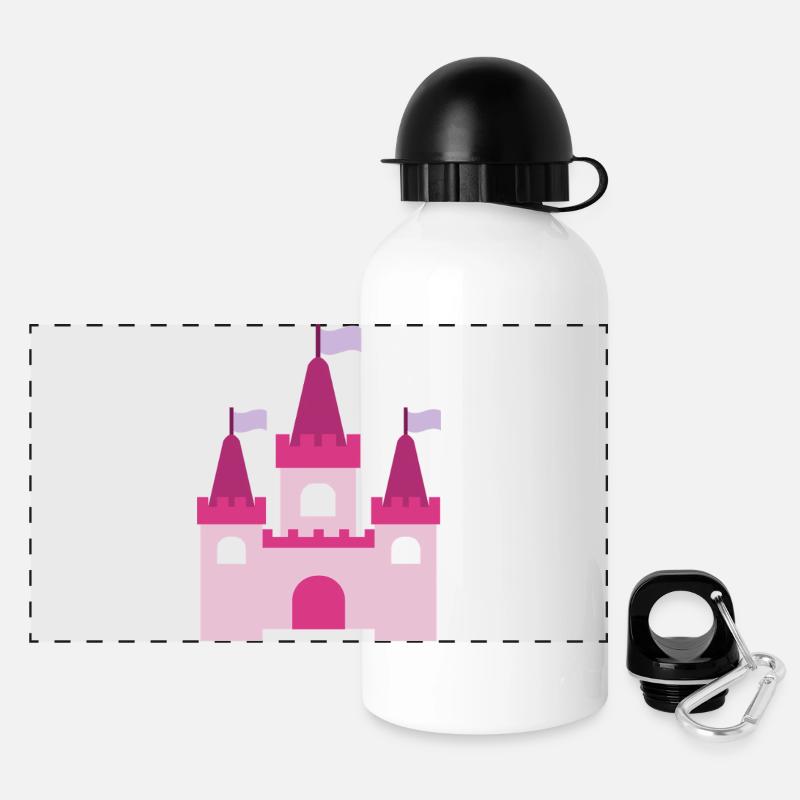 Château de la Princesse - Gourde panoramique avec couvercle 500 ml - blanc