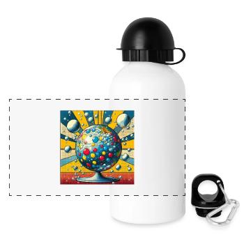 Kugel 1 - Panorama Trinkflasche mit Deckel 500 ml - Weiß - Vorne