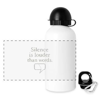 Citation élégante avec graphique à bulles de dialogue - Gourde panoramique avec couvercle 500 ml - blanc - Devant