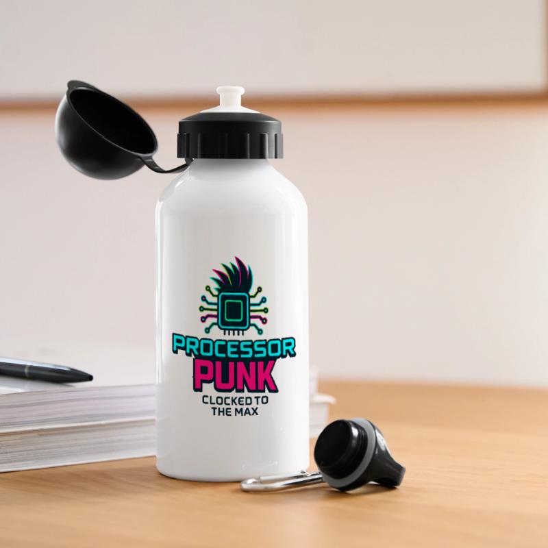 Processor Punk Panorama Trinkflasche mit Deckel 500 ml