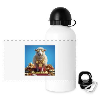 Bling Sheep with Coin Chains - Panoramic Thermal Bottle with Lid 500 ml - white - Front