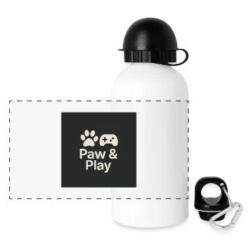 Paw & Play - Panoramic Thermal Bottle with Lid 500 ml - white - Front