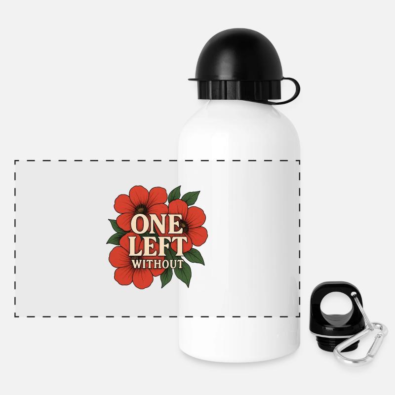 Flower Merch - Panoramic Thermal Bottle with Lid 500 ml - white