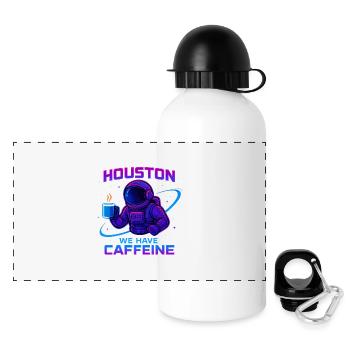 Houston we have caffeine - Panoramic Thermal Bottle with Lid 500 ml - white - Front