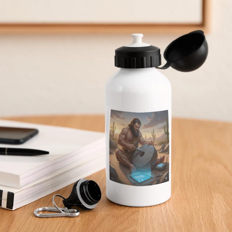 Caveman Tech Support – Das erste Tutorial Panorama Trinkflasche mit Deckel 500 ml