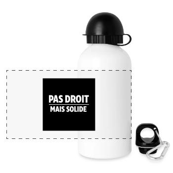 Not straight but solid - Panoramic Thermal Bottle with Lid 500 ml - white - Front
