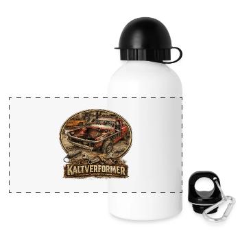 Formateur froid : camion rouillé - Gourde panoramique avec couvercle 500 ml - blanc - Devant