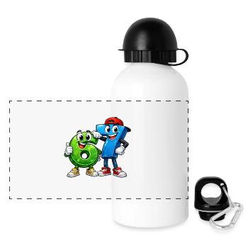 67 SIXSEVEN - Panorama Trinkflasche mit Deckel 500 ml - Weiß - Vorne