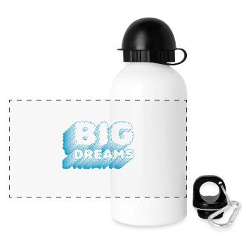 BIG DREAMS - Panorama Trinkflasche mit Deckel 500 ml - Weiß - Vorne
