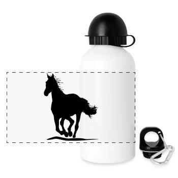 Running Horse - Gourde panoramique avec couvercle 500 ml - blanc - Devant