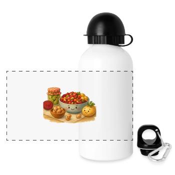 Salade de vinaigrette - Gourde panoramique avec couvercle 500 ml - blanc - Devant