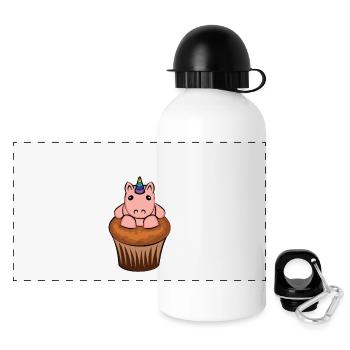 Ma petite couleur de petit gâteau sans écriture - Gourde panoramique avec couvercle 500 ml - blanc - Devant