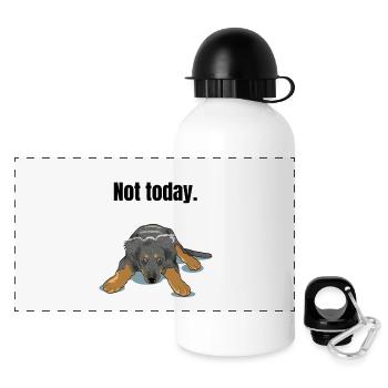 Hovawart paresseux fatigué chien cadeau - Gourde panoramique avec couvercle 500 ml - blanc - Devant