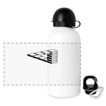 Optical illusion - Panoramic Thermal Bottle with Lid 500 ml - white - Front