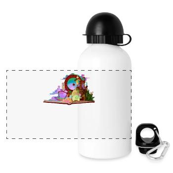 Grosse Träume - Big dreams - Panorama Trinkflasche mit Deckel 500 ml - Weiß - Vorne